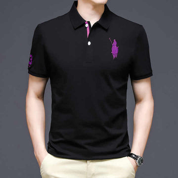 Men's Golf Player Logo Printed Trending Polo T-Shirt