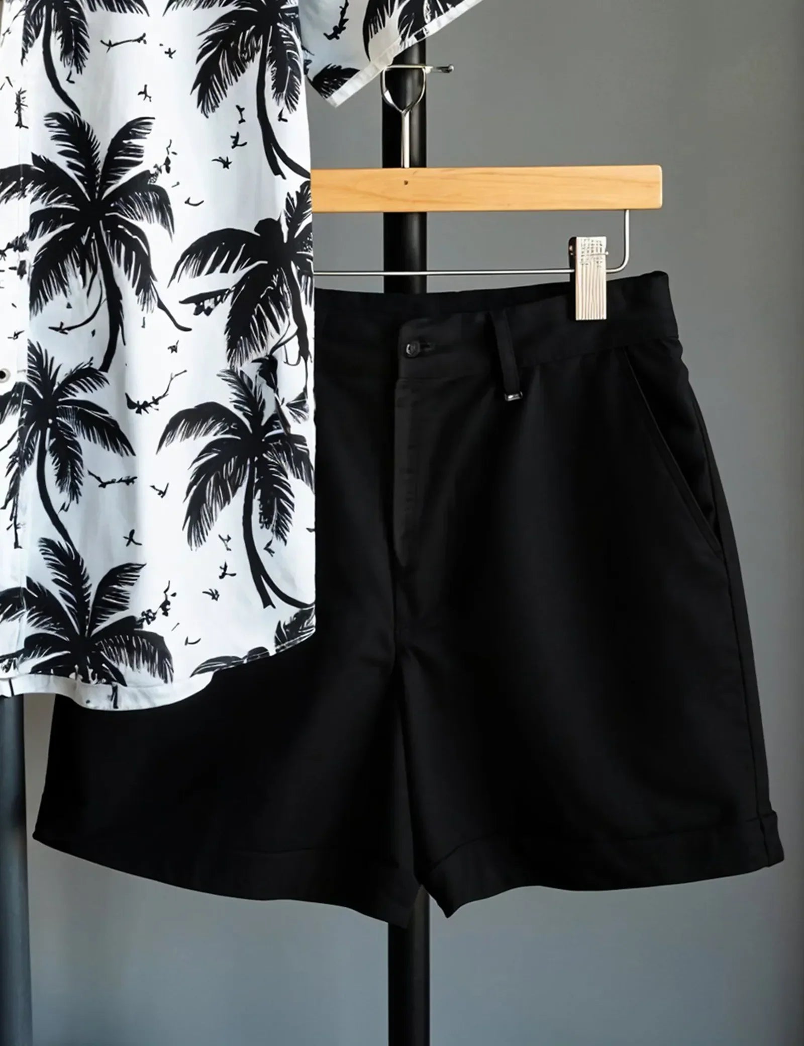 Men's Tropical Palm Tree Print Shirt & Shorts Set ? Casual Beachwear Outfit