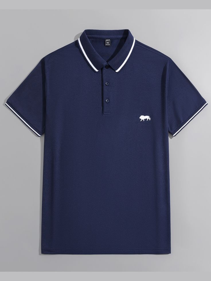 Men's lion print Trending Polo T-shirt