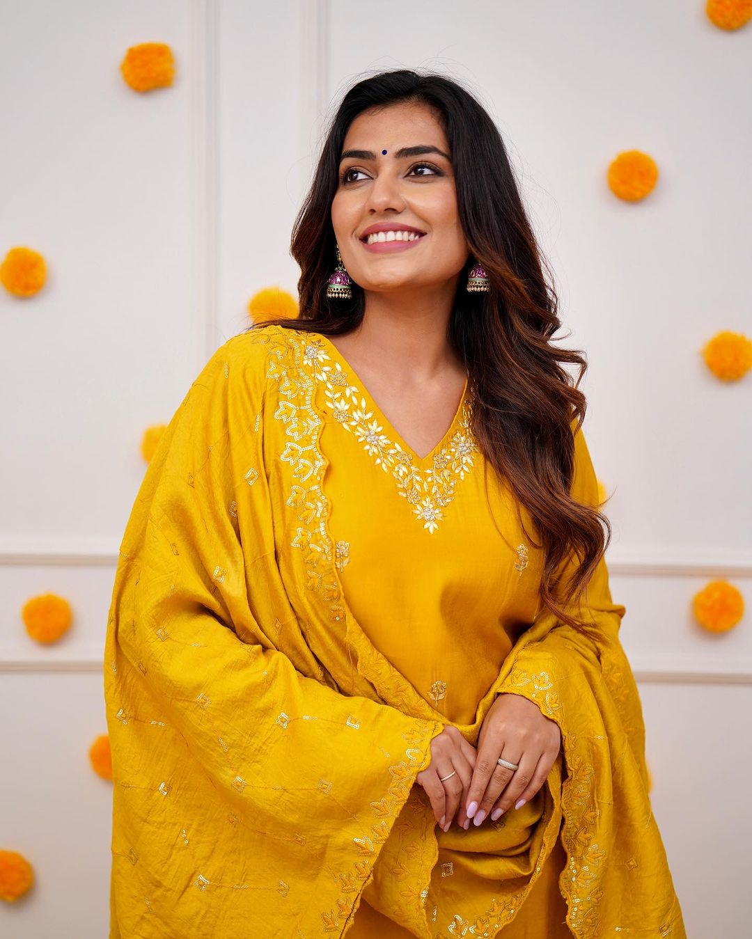 Embroidered Straight Kurti with Pants & Dupatta