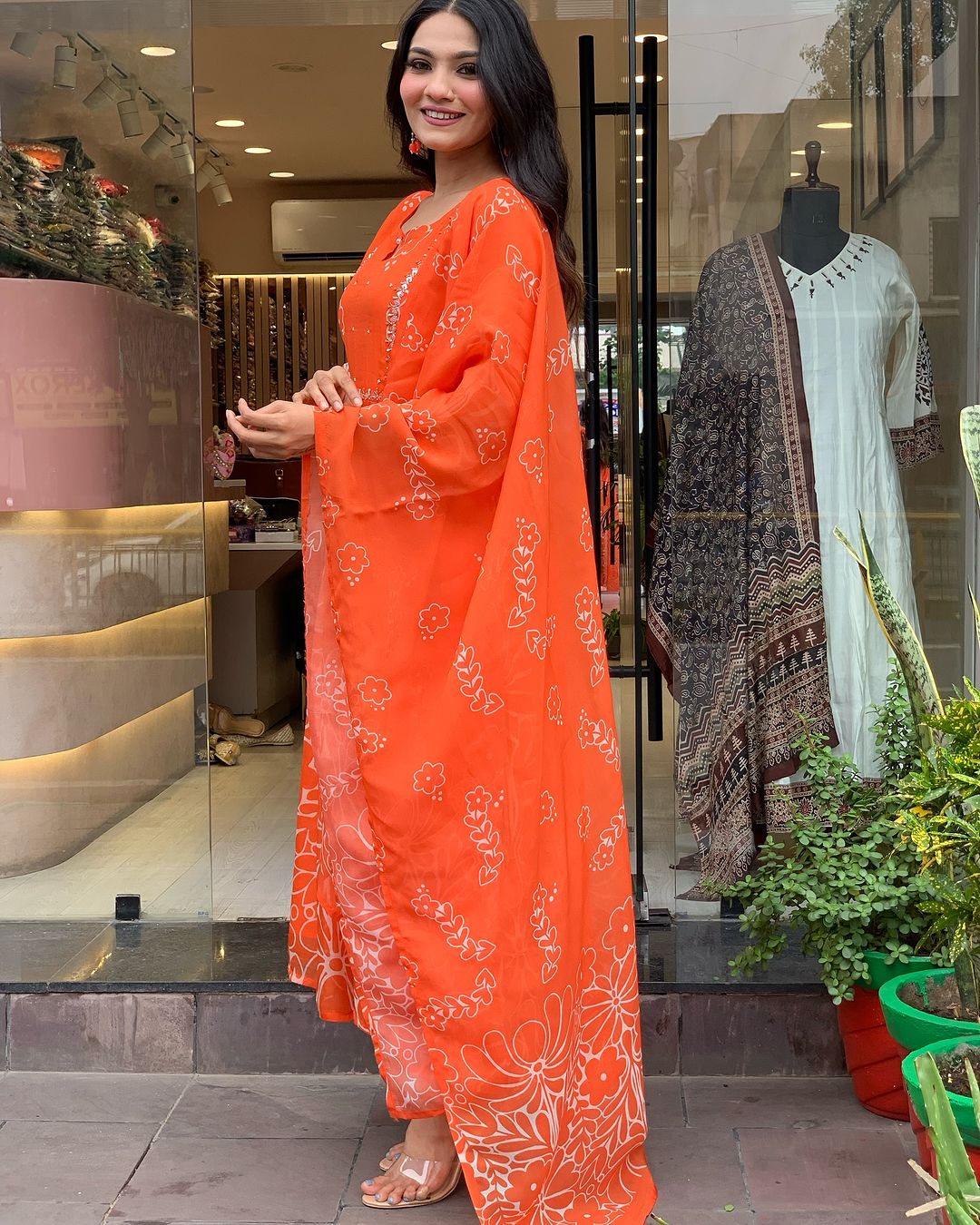 Embroidered Straight Kurti Set